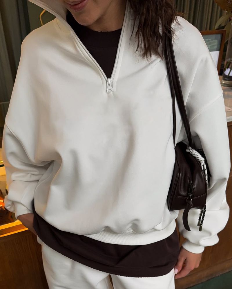 Completo da jogging con cappuccio oversize e coulisse - Completo casual streetwear in due pezzi in misto cotone (bianco, grigio, rosa, blu navy e_voghion.com
