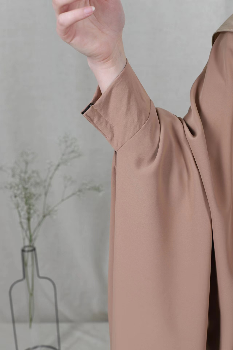 Women's dress full of solid color bat-sleeve robe plus-size dress_voghion.com