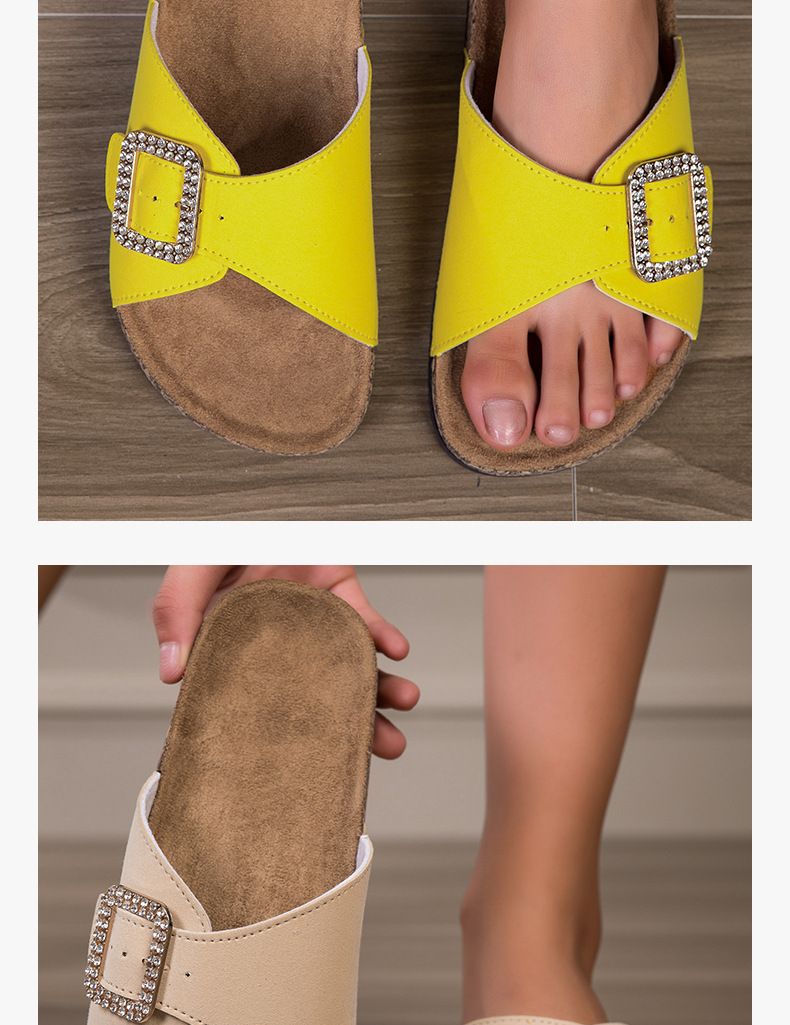 Visokokvalitetne, jednostavne i elegantne ravne sandale s mekim dnom, udobne za sve temperamente i četvrtaste gumbe_voghion.com