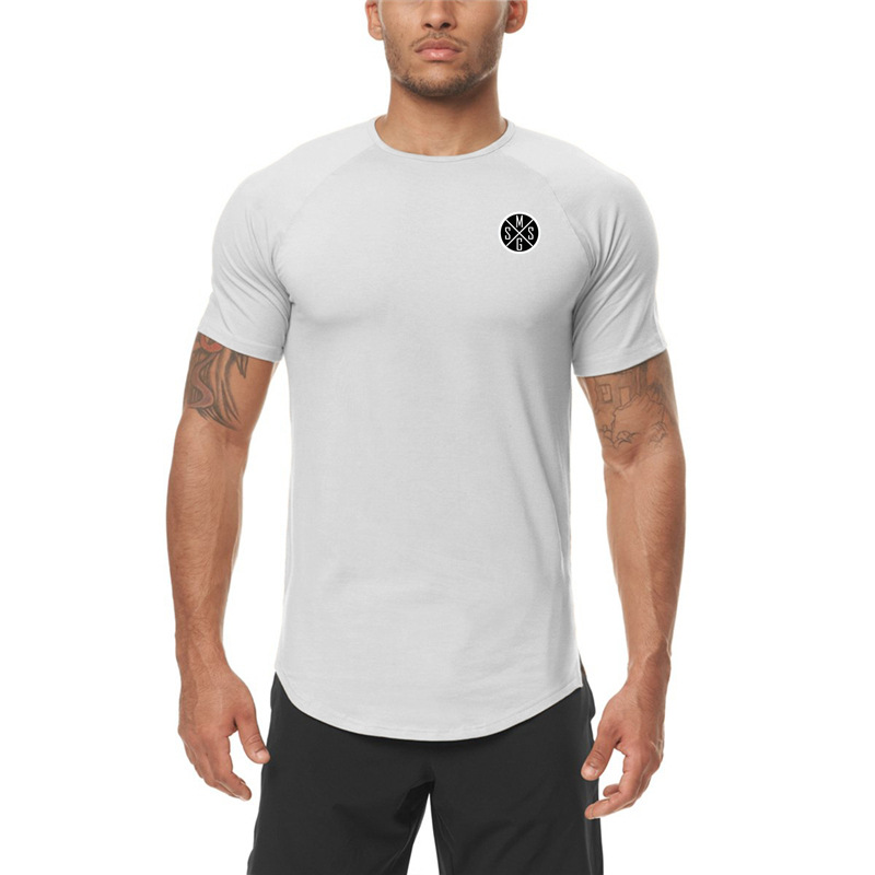 Men's sports tights basketball running top elastic T-shirt_voghion.com