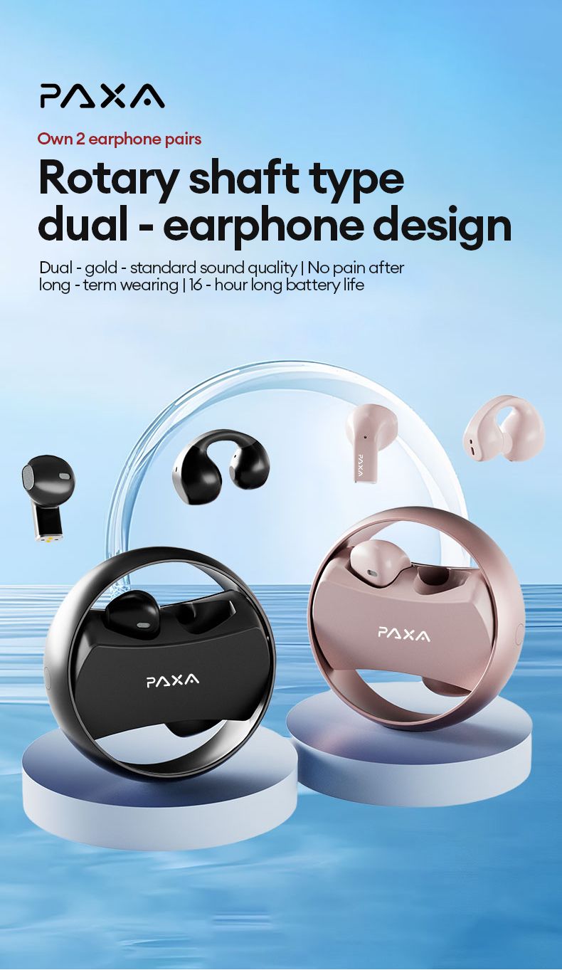 PAZA CT2 Wireless Bluetooth 5.4 Earphones Ultra-low Game Latency Earbuds Dual Gold-standard Sound Quality Headphones_voghion.com