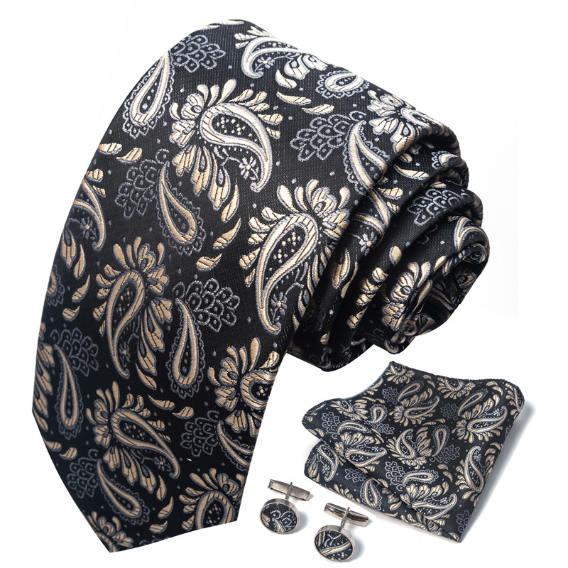 Men's Ties & Handkerchiefs pattern men's wedding suit tie pocket square cufflink set in large quantities in stock_voghion.com