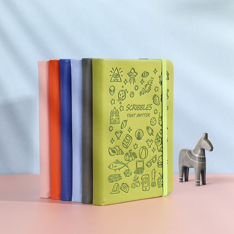 Mini notes A5 i A6 ze skóry PU z gumką – uroczy, kreskówkowy wzór, liniowane strony do prowadzenia dziennika, szkoły, pracy i codziennych notatek_voghion.com