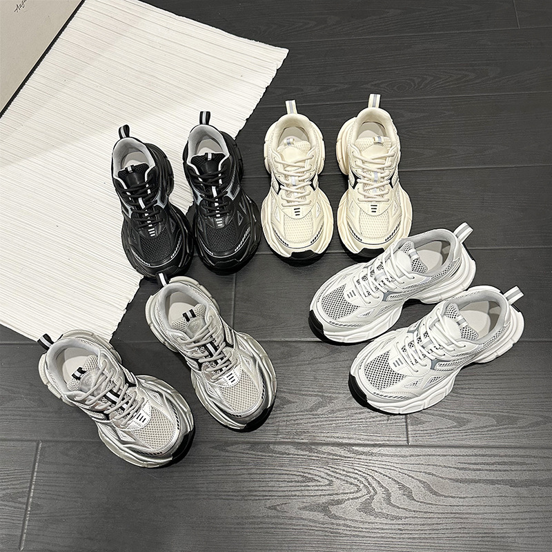 Scarpe da papà alla moda per le donne, stile Ins, nuove scarpe da ginnastica sportive con suola spessa e moda coreana primaverile_voghion.com