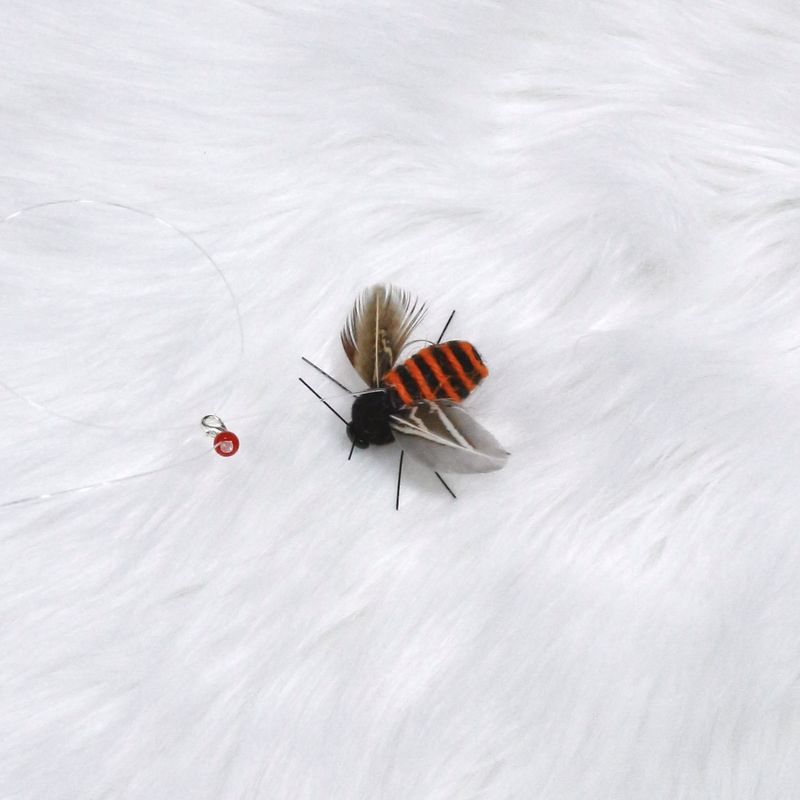 New Little Bee Replacement Head Realistic Small Flying Insect Cat Teaser Wand Design_voghion.com