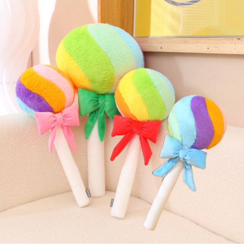 Cuscino di peluche a forma di arcobaleno a forma di palla di caramella per bambini, morbido e coccoloso, regalo di compleanno perfetto per ragazze sognatrici._voghion.com