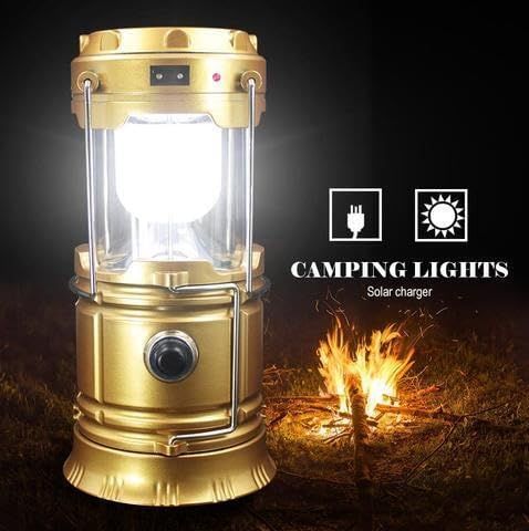 LED Güneş Enerjili Kamp Feneri, Altın_voghion.com