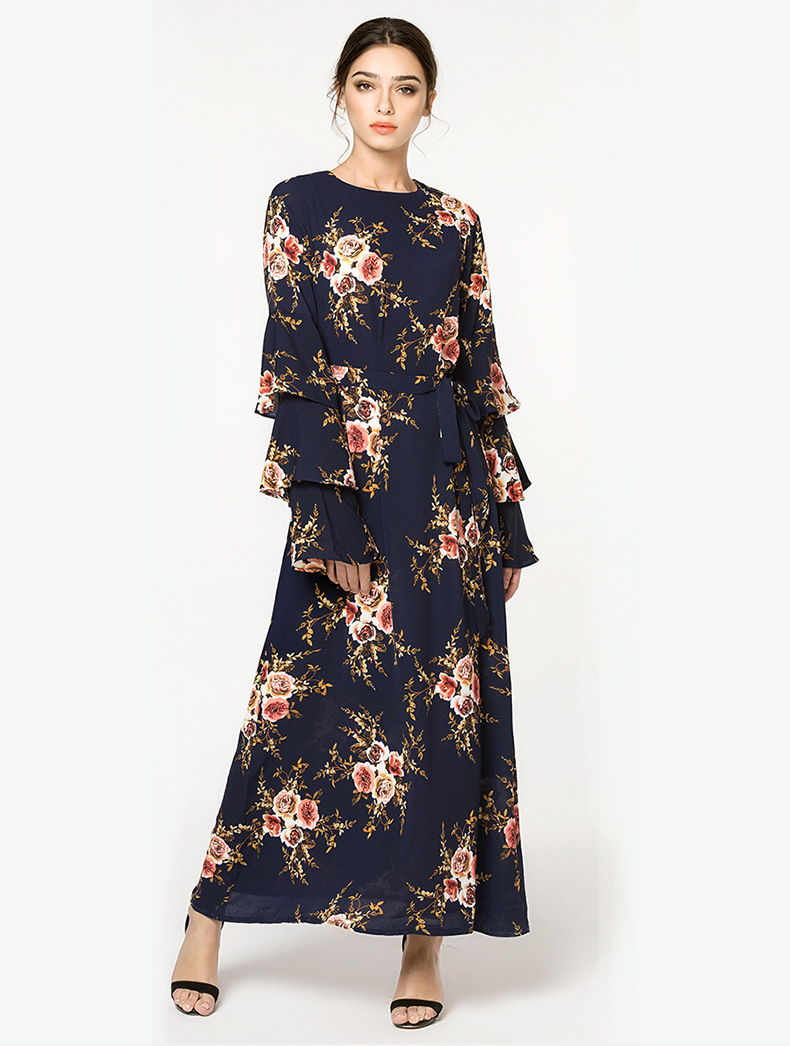 Abito da donna con gonna lunga, abito casual alla moda_voghion.com