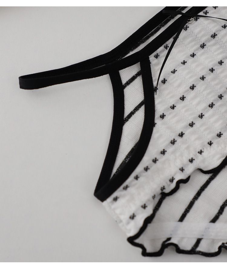 Vintage Fair Island Jacquard Hohltaille Sexy Moud Mëttel Taille Ënnerwäsch Perséinlechkeet Kleng Bauchband Séiss Dräieck Ënnerwäsch_voghion.com