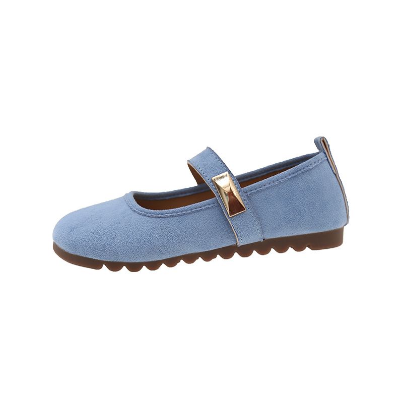 Französisch Retro Licht Mund Einzelnen Schuhe frauen Mit Rock Weichen Boden Gelb Flachen Boden Mary Jane Schöne Einzelnen Schuhe_voghion.com