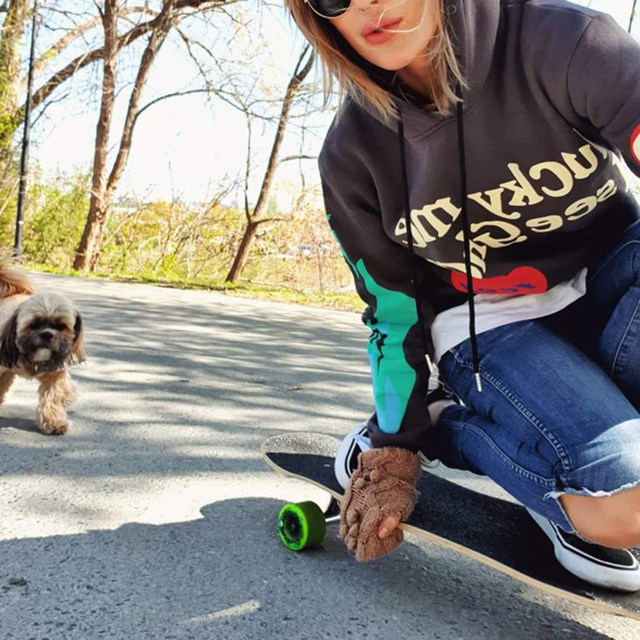 Graffiti Letter Foam Plus Samt Kanye Sweatshirts Herren Übergroßes Fleece Stranger Things Kapuzenpullover Unisex Pullover Hoody_voghion.com
