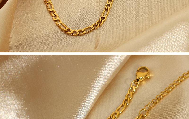 Trendy Figaro Fashion Galvanisierter Schmuck Vergoldeter Edelstahl Dünn Gestapeltes Kettenarmband Für Damen_voghion.com