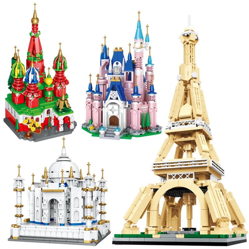 Seria Hengsan și 5234 Fantasy Park - Castelul Roz, jucărie de asamblare pentru copii, cu blocuri 8 în 1, pentru fete și prințese_voghion.com