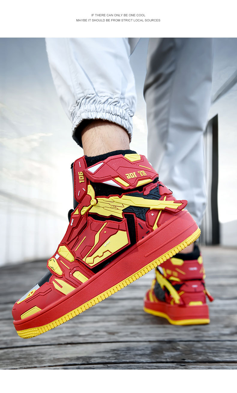P6 Liberty Gundam High-Top-Sneaker in limitierter Auflage für Paare, Herren-Basketballschuhe, lässige Sneakers, trendige Schuhe_voghion.com