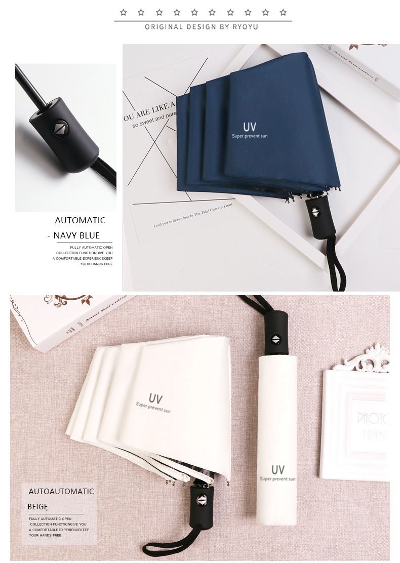 Student Essential Cartoon Umbrella - Auto Folding Sun/Rain_voghion.com