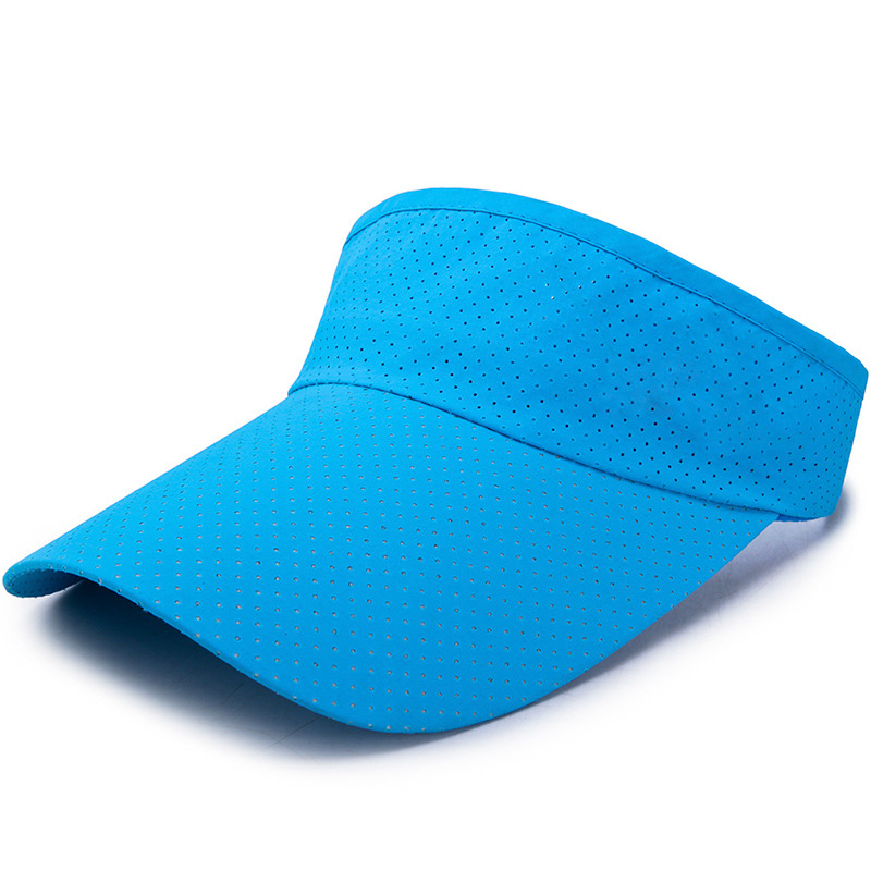 Summer Breathable Sun Hats Men Women Adjustable Visor UV Protection Empty Top Hat Solid Sports Tennis Golf Running_voghion.com