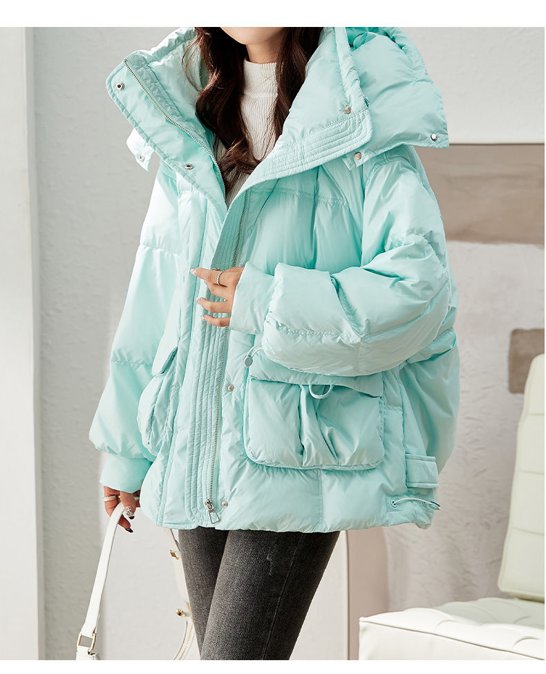 2023 Winter New Small Down Women's Short Loose And Thickened Hooded Warm Cotton Coat Trend_voghion.com
