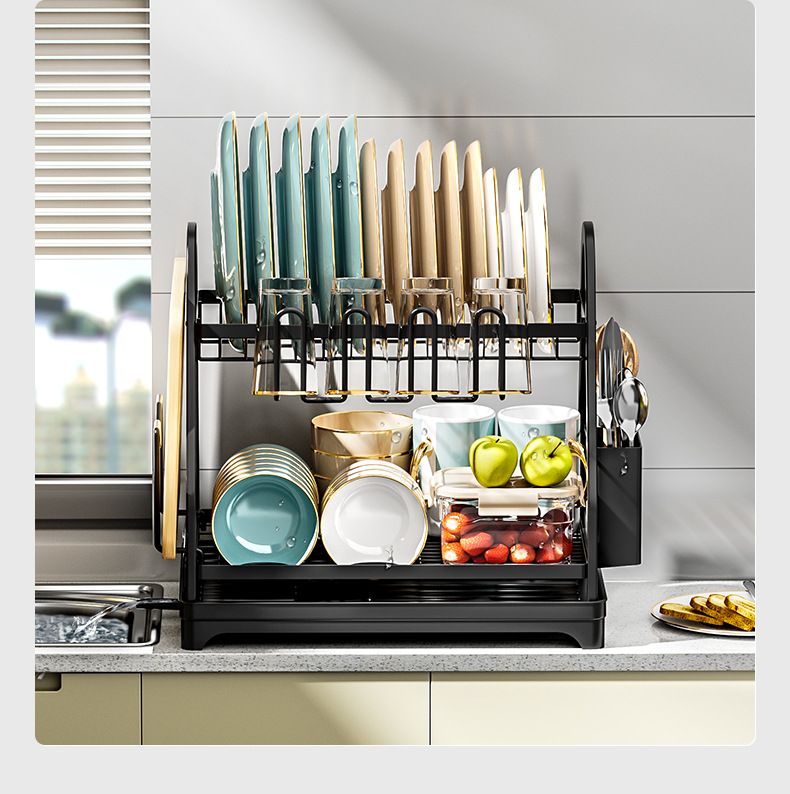 Bowl And Dish Storage Rack Kitchen Storage Rack Multi-Functional Bowl And Chopsticks Draining Rack Household Table Storage Rack_voghion.com