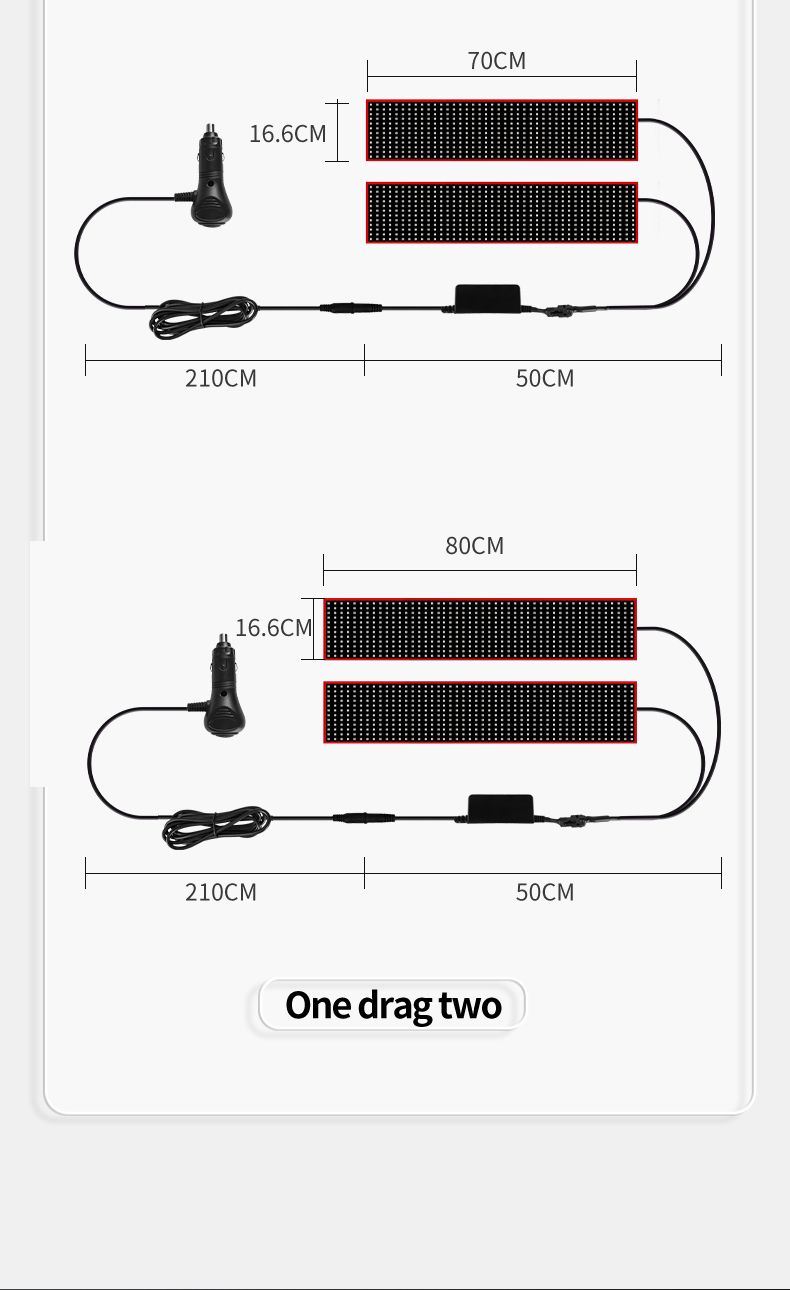 Truck Car Devil Eye LED Pixel Panel Light Remote Control Soft Foldable Lighting Scrolling For Board Windshield 12V 24V_voghion.com