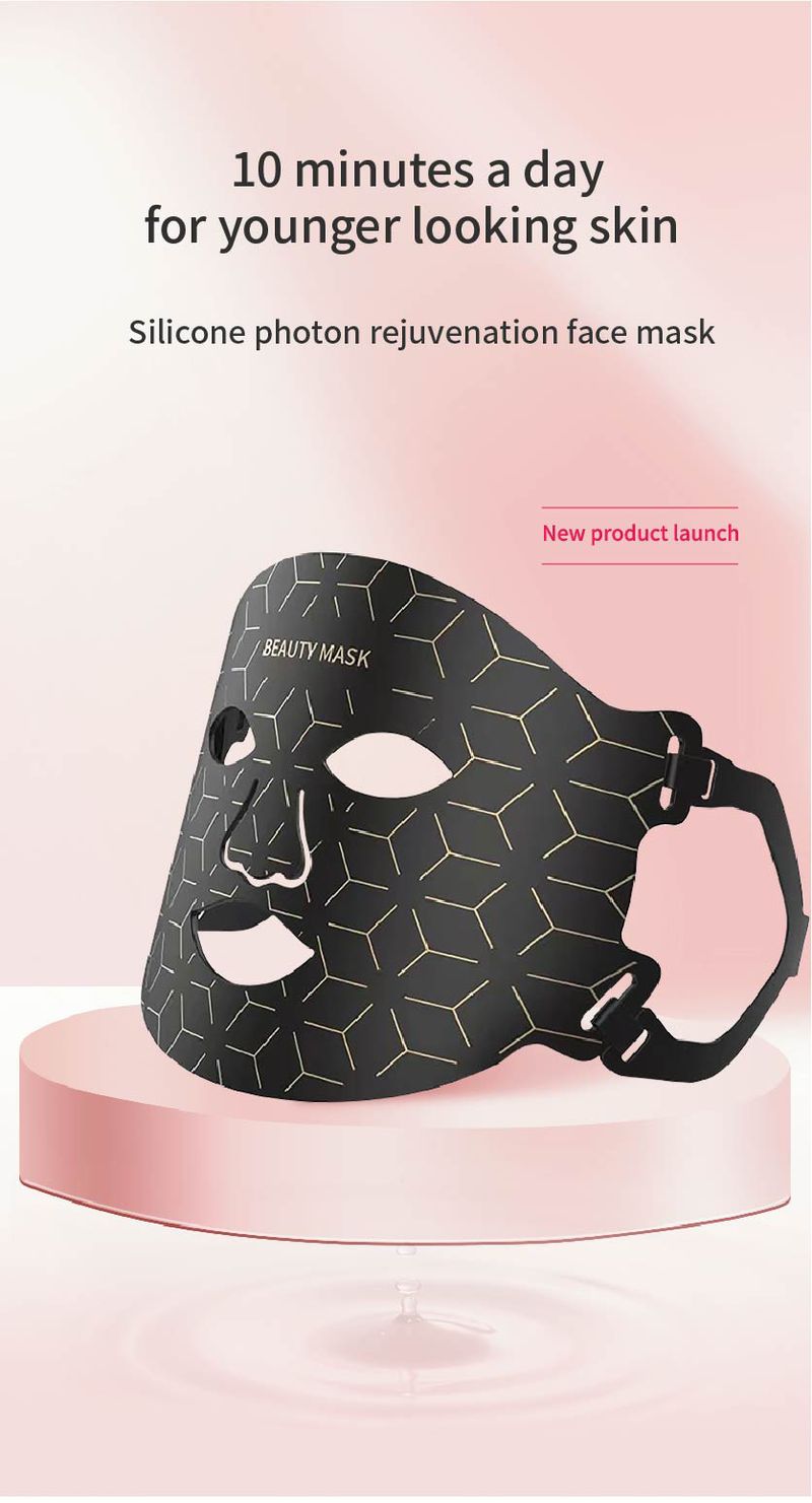 7-Color Large Array Therapy Red Light Mask LED Photon Skin Rejuvenation Spectral Device Home Appliance Beauty_voghion.com