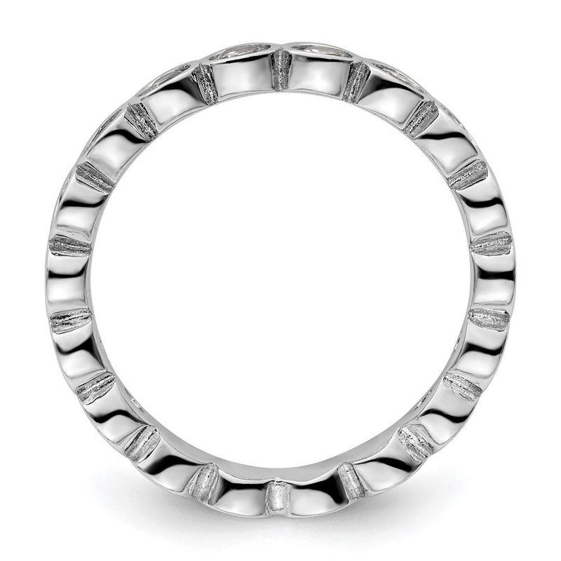 Sterling Silver Stackable Expressions White Topaz Ring_voghion.com