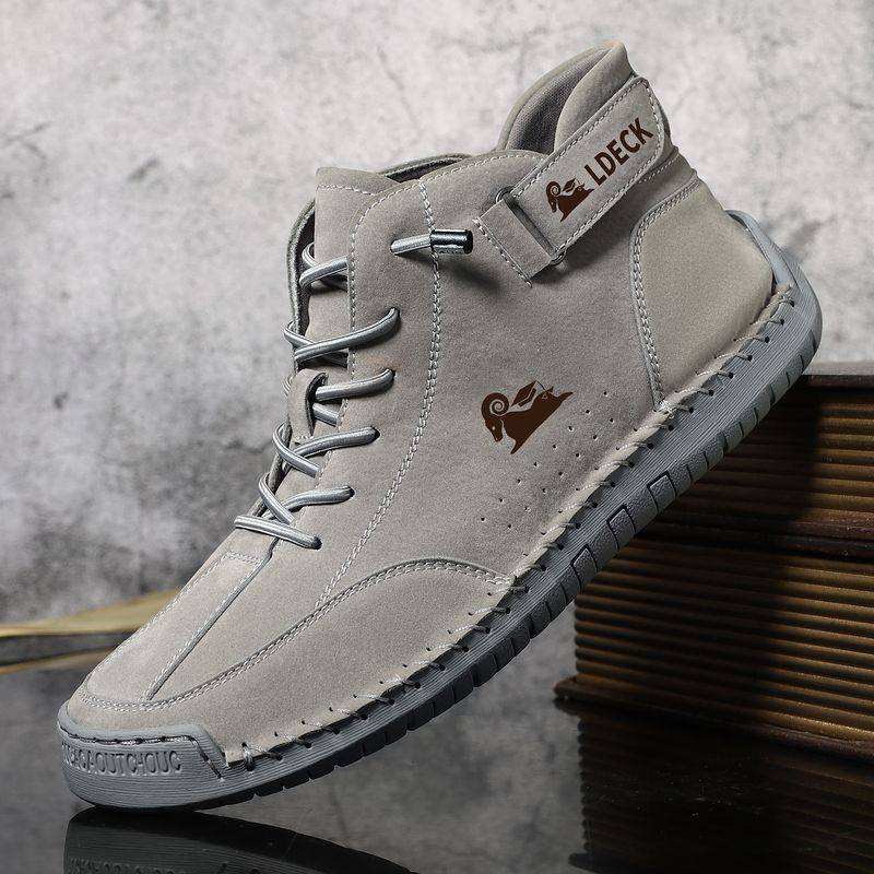 Handgenähte Martin Spring High-Top Herrenschuhe Neue lässige Stiefeletten_voghion.com