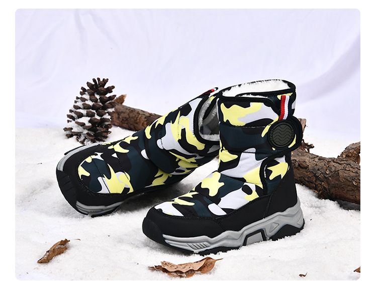 Kinder wasserdichte Mädchenstiefel Winter 2024 Schnee Baby Baumwollschuhe Jungenschuhe_voghion.com