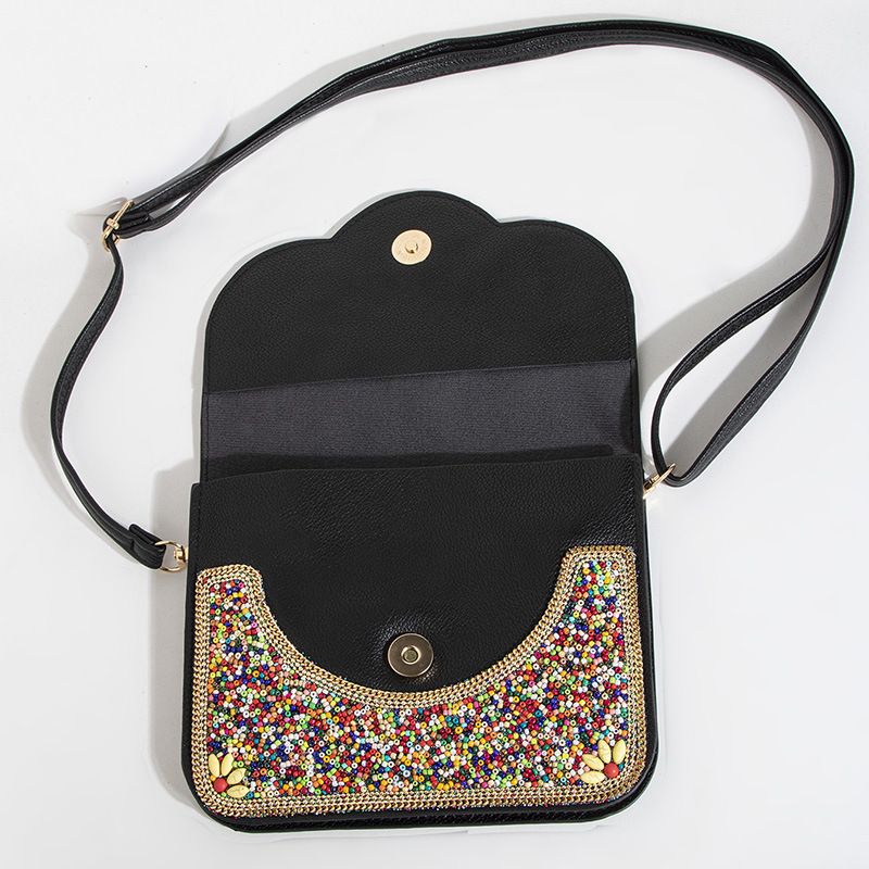 Borsa a tracolla da viaggio in PU con fiore in stile etnico, borsa da donna_voghion.com