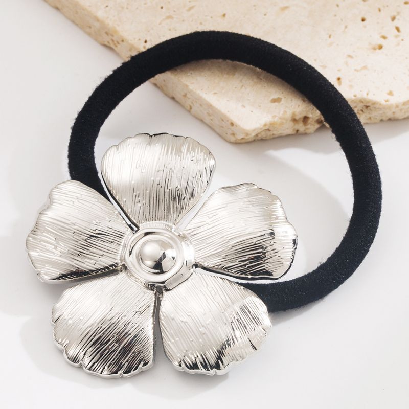 Minimalist Design Metal Tie Geometric Round Flower Cold Ponytail Rope Multifunctional Minimalist Hair Accessories_voghion.com