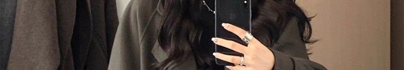 Women's Clothing Women's Clothing Dark Gray Cashmere Texture For Women, Spring And Autumn Korean Style, Plus Size, High-End Feel, Petite Hepburn Style_voghion.com