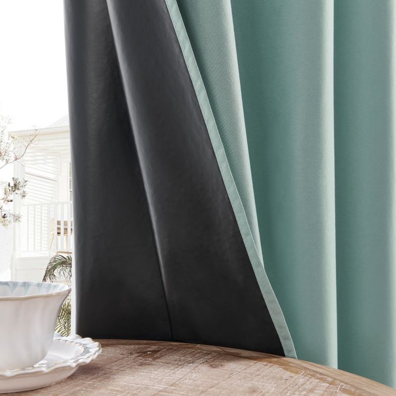 full blackout heat insulation curtains for bedroom with black lining room darkening noise reduction curtains_voghion.com