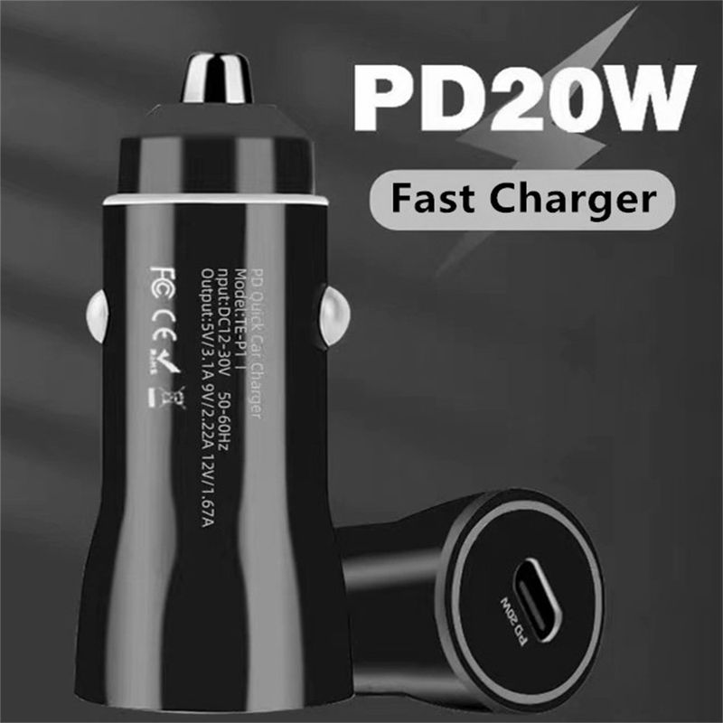 Music Festival  20W Mobile Type-C Charger PD Fast Charging Car Cigarette Lighter_voghion.com