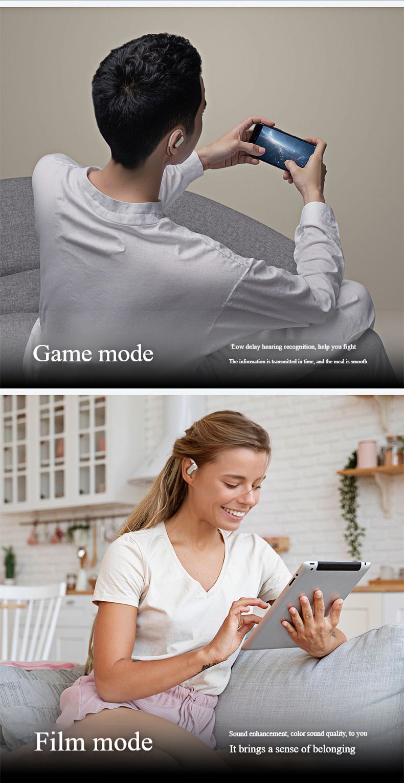 Q18 Smart Touch Screen High-quality OWS Hanging Ear Earbuds_voghion.com