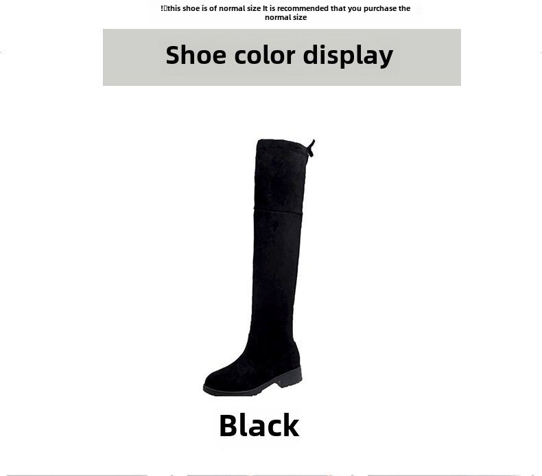 Stivali da donna autunno e inverno Nuovo Stivali lunghi sopra il ginocchio con tacco medio smerigliato snelli, stivali Martin da donna con tacco spesso abbinabili_voghion.com