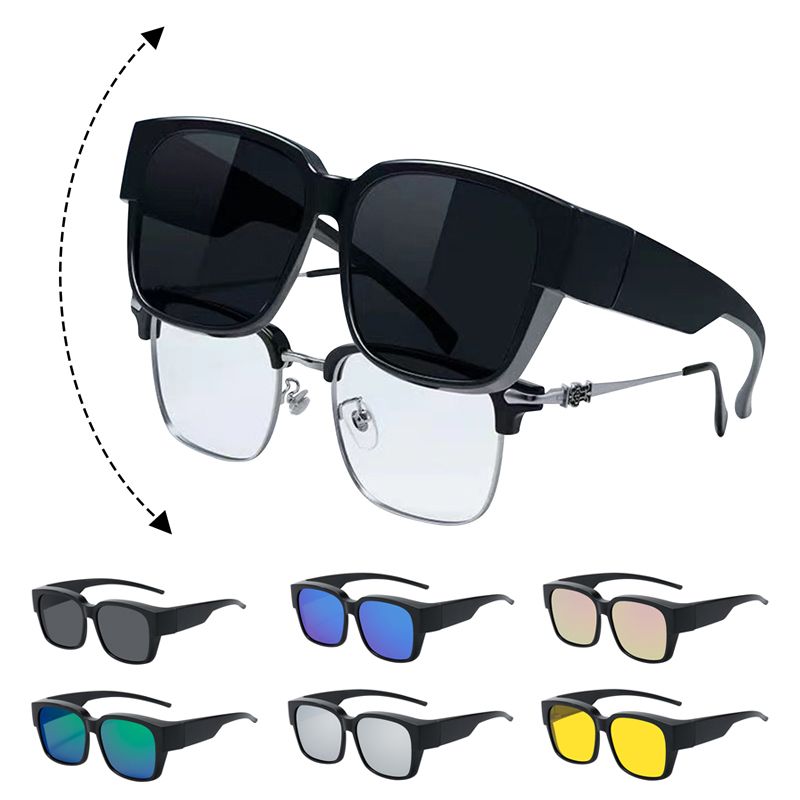 Nouveautés 2024 Nouvelle Mode Lunettes de Soleil Polarisées Couvrant la Myopie Lunettes de Vue Portables Hommes Femmes Vintage Pêche Conduite_voghion.com