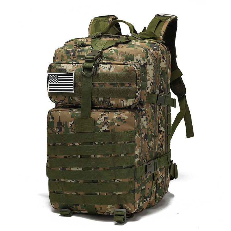 Outdoor Mountaineering Camouflage Tactical Cycling Backpack, Hiking Equipment, Camping Mesh Bag, New 3P Backpack_voghion.com