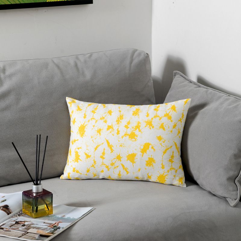Housse de coussin de canapé imprimée recto verso, moderne, simple, fraîche, abstraite, colorée, géométrique irrégulière_voghion.com