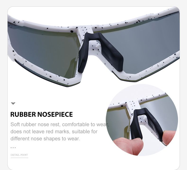 Polarisierte Sonnenbrille mit quadratischem Rahmen für Herren, winddichte Sonnenbrille zum Reiten im Freien_voghion.com
