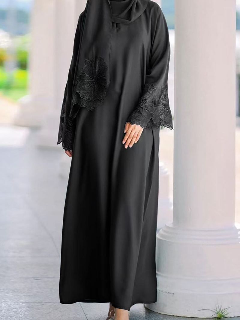 Abbigliamento femminile, abito da donna musulmana in sette colori del Medio Oriente, abito malese indonesiano con velo_voghion.com