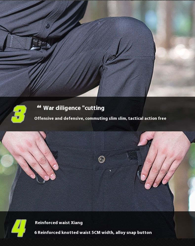 Pantaloni da combattimento tattici resistenti all'usura, da uomo, per primavera e autunno, da lavoro, spessi e speciali, neri, di sicurezza estiva_voghion.com