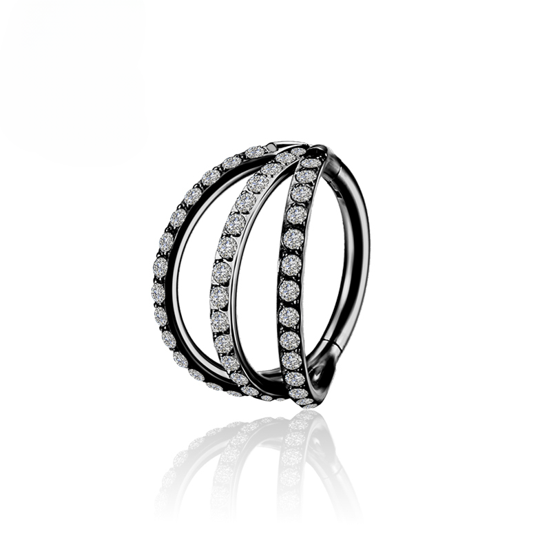 F136 Titanium 16G Hinged Segment Nose Ring ZC Septum Clicker Daith Earrings Hoop Ear Cartilage Tragus Helix Piercing Jewelry_voghion.com