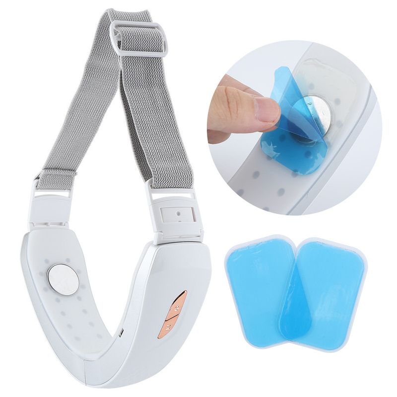 Herramienta de adelgazamiento facial con microcorriente, instrumento de belleza para rejuvenecimiento de papada con luz de color rojo y azul, vibración facial_voghion.com