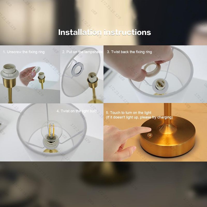 Cordless LED Table Lamp Rechargeable Bedside Lamp Dimmable Desk Lamp Touch Night Lamp For Dining Patio Bathroom_voghion.com