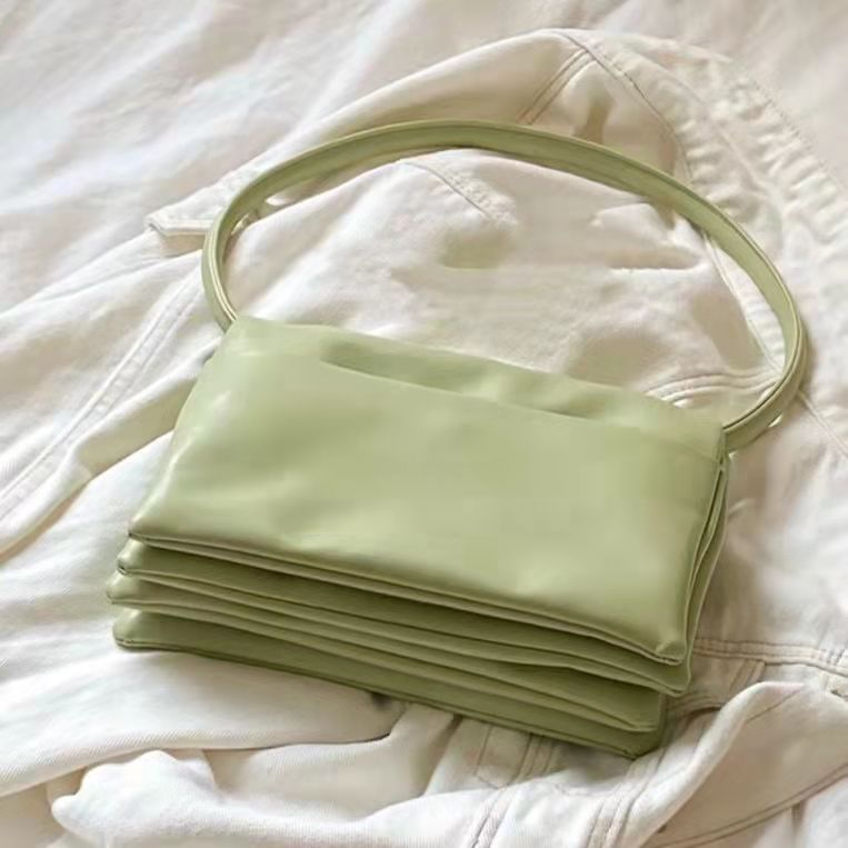 Borsa Borsa a tracolla singola da donna Design di nicchia Borsa Macaron Wild Baguette Borsa sotto le ascelle borsa per organo multistrato_voghion.com