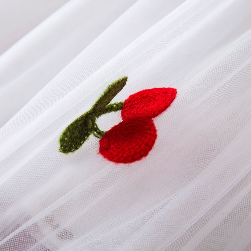 Kinderkleidung Mädchenkleid mit fliegenden Ärmeln und dreidimensionalen Flügeln im Sommerstil, gepunkteter Netzrock für Babymädchen, bauschiger Prinzessinnenrock_voghion.com