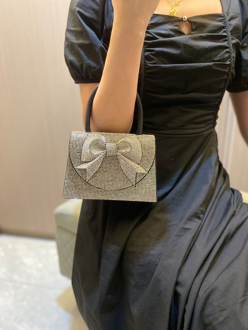 New Light Luxury Water Diamond Portable Bridesmaid Wedding Dress Evening Banquet Bag_voghion.com