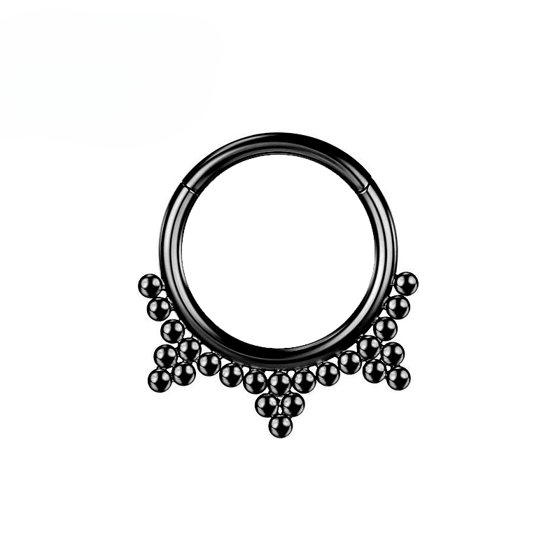 F136 Titanium Nose ring Cartilage Hoop Earrings Septum Clicker 16G Tragus Piercing Lobe Hinged Segment Helix Zircon Body Jewelry_voghion.com