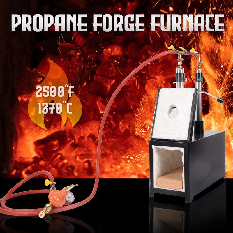 Propane Forge Propane Knife Forge Double Burner 1Door Large Capacity Farriers Furnace Square Propane Burner Forge_voghion.com