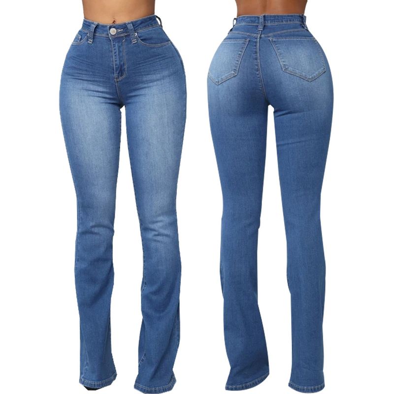 Damkläder Mode Hotsäljande Slim Fit Mångsidig Denim Stretch Bell Byxor Ny stil_voghion.com