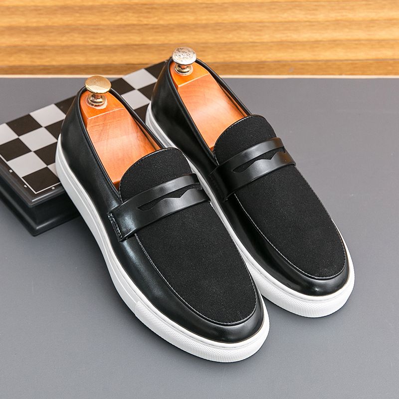 Scarpe in pelle alla moda in stile britannico per uomo, estate 2025, nuove scarpe casual da uomo traspiranti e versatili, basse_voghion.com